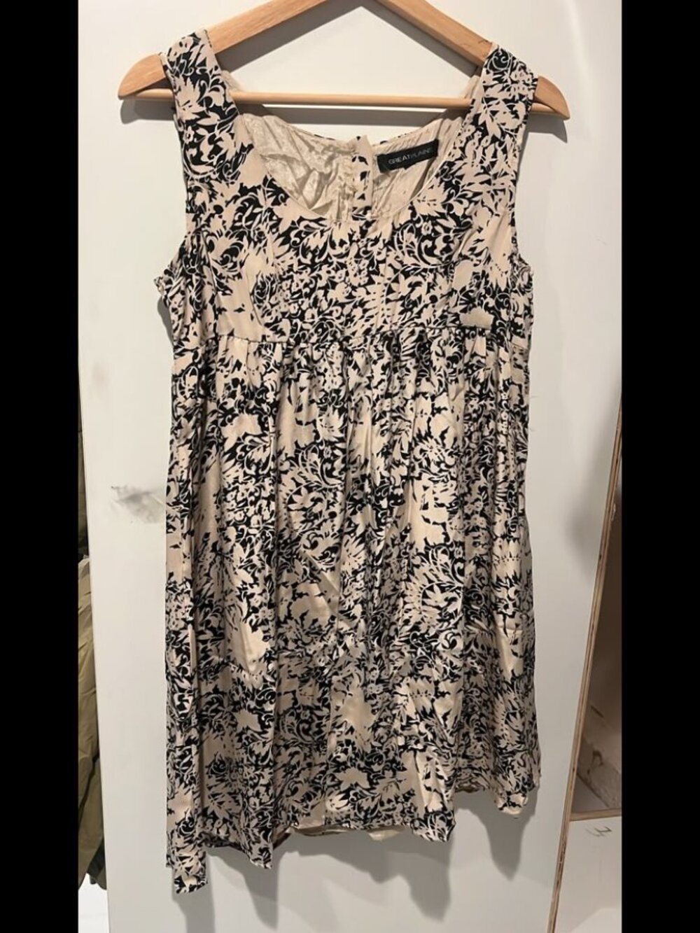 Great Plains Women's Sleeveless Floral Print Fit Scoop Neck Mini Dress S #2426